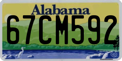 AL license plate 67CM592