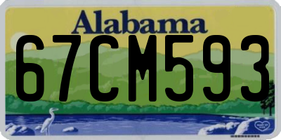 AL license plate 67CM593