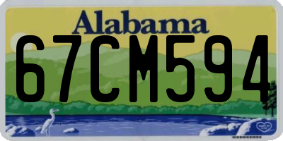 AL license plate 67CM594