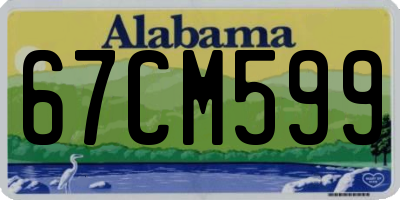 AL license plate 67CM599