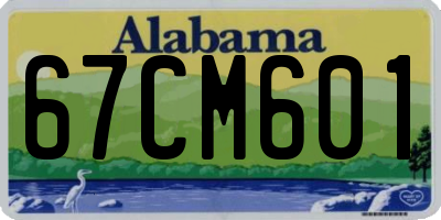 AL license plate 67CM601