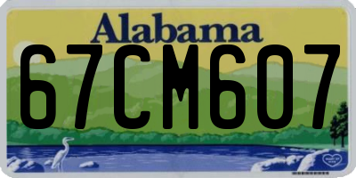 AL license plate 67CM607
