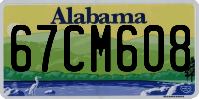 AL license plate 67CM608