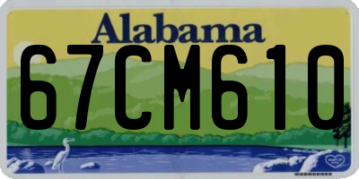 AL license plate 67CM610