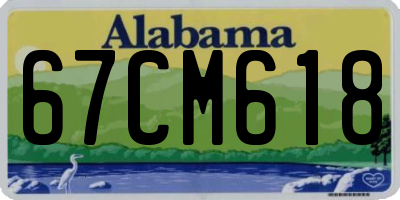 AL license plate 67CM618