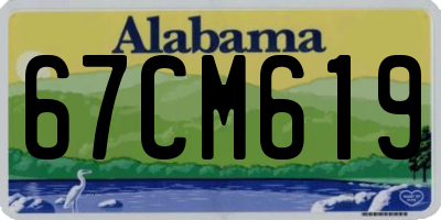 AL license plate 67CM619