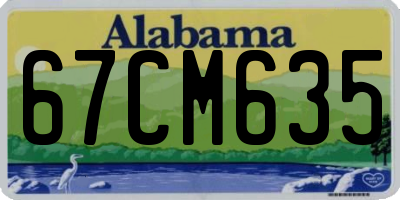 AL license plate 67CM635