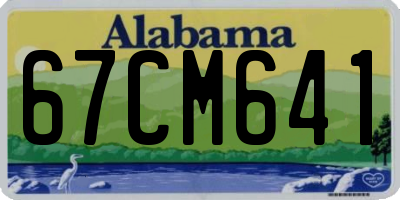 AL license plate 67CM641