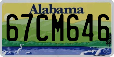 AL license plate 67CM646