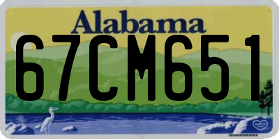 AL license plate 67CM651