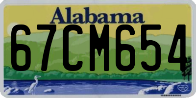 AL license plate 67CM654