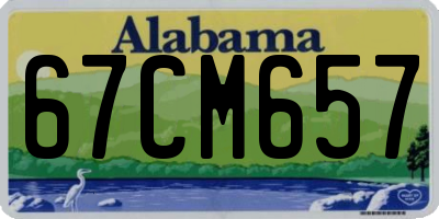 AL license plate 67CM657