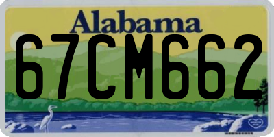 AL license plate 67CM662