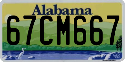 AL license plate 67CM667