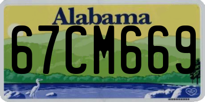 AL license plate 67CM669