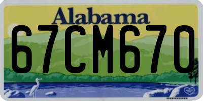 AL license plate 67CM670