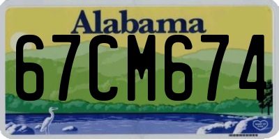 AL license plate 67CM674