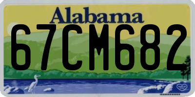 AL license plate 67CM682