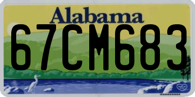 AL license plate 67CM683