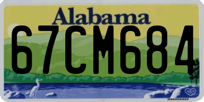 AL license plate 67CM684