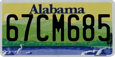 AL license plate 67CM685