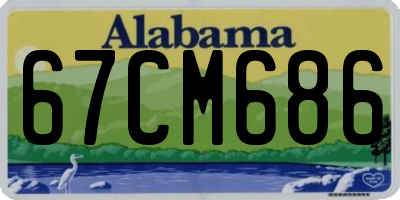 AL license plate 67CM686