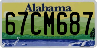 AL license plate 67CM687