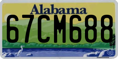 AL license plate 67CM688