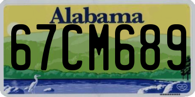 AL license plate 67CM689