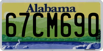 AL license plate 67CM690