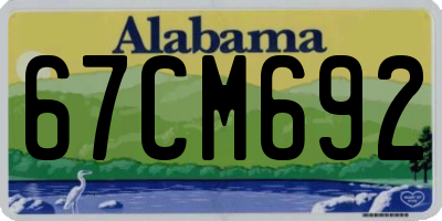 AL license plate 67CM692