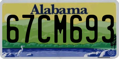 AL license plate 67CM693