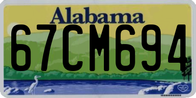 AL license plate 67CM694