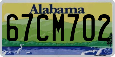 AL license plate 67CM702