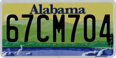 AL license plate 67CM704