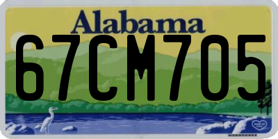 AL license plate 67CM705