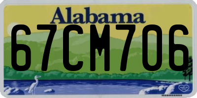 AL license plate 67CM706