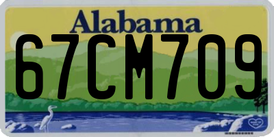 AL license plate 67CM709