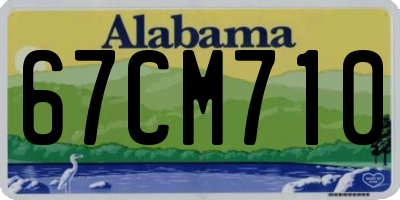 AL license plate 67CM710