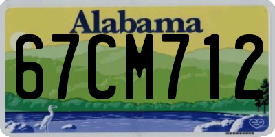 AL license plate 67CM712