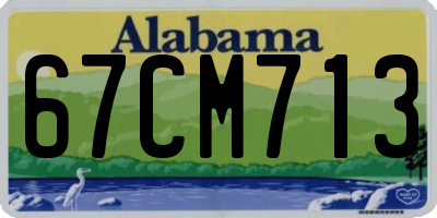 AL license plate 67CM713
