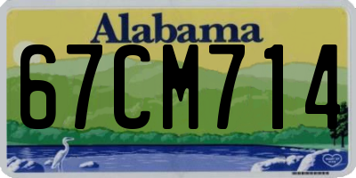 AL license plate 67CM714