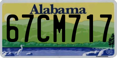 AL license plate 67CM717