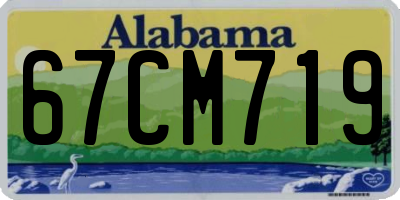 AL license plate 67CM719