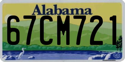 AL license plate 67CM721