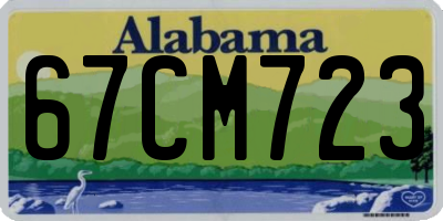 AL license plate 67CM723
