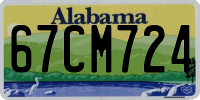 AL license plate 67CM724