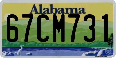AL license plate 67CM731