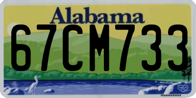 AL license plate 67CM733