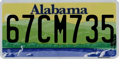 AL license plate 67CM735